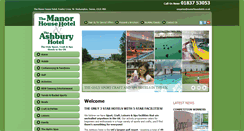 Desktop Screenshot of manorhousehotel.co.uk