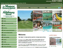 Tablet Screenshot of manorhousehotel.co.uk